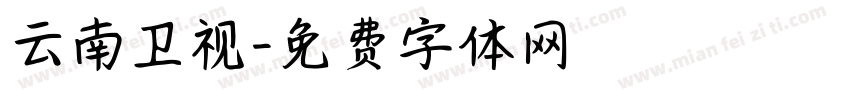 云南卫视字体转换
