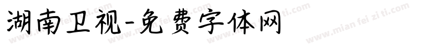 湖南卫视字体转换