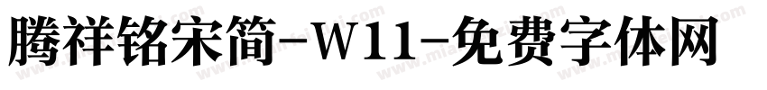 腾祥铭宋简-W11字体转换