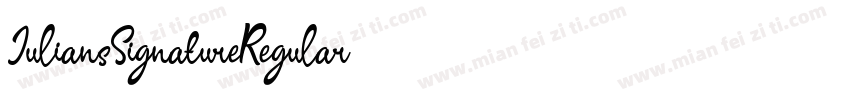 JuliansSignatureRegular字体转换
