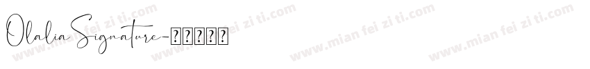 OlaliaSignature字体转换