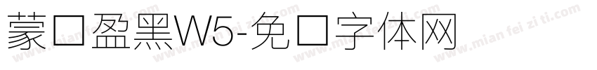 蒙纳盈黑W5字体转换
