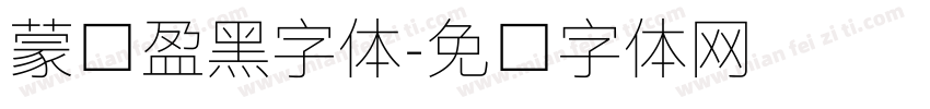 蒙纳盈黑字体字体转换