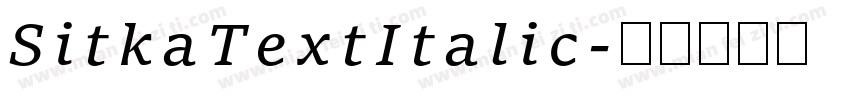 SitkaTextItalic字体转换