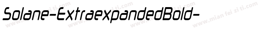 Solane-ExtraexpandedBold字体转换