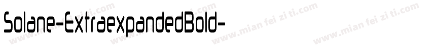 Solane-ExtraexpandedBold字体转换