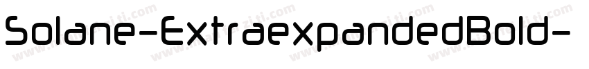 Solane-ExtraexpandedBold字体转换
