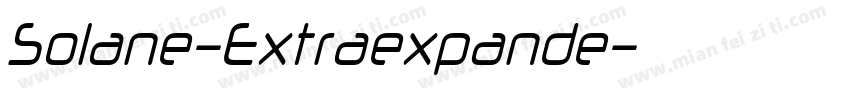 Solane-Extraexpande字体转换