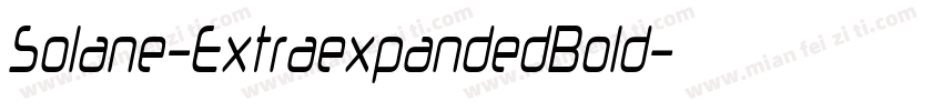 Solane-ExtraexpandedBold字体转换