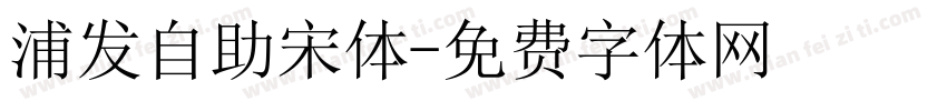 浦发自助宋体字体转换