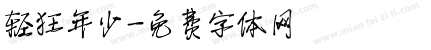 轻狂年少字体转换