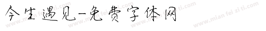 今生遇见字体转换