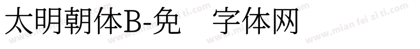 太明朝体B字体转换
