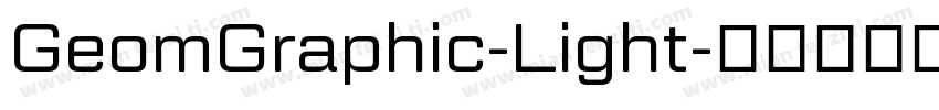GeomGraphic-Light字体转换