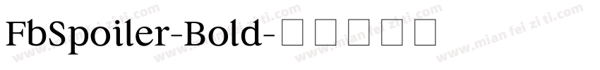 FbSpoiler-Bold字体转换