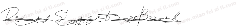 DaisySignatureBrush字体转换