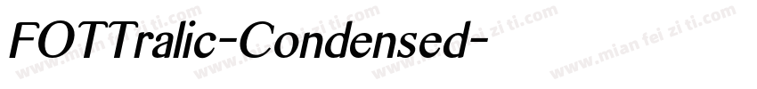 FOTTralic-Condensed字体转换