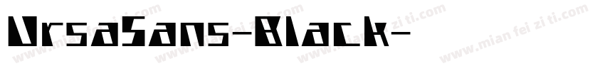 UrsaSans-Black字体转换