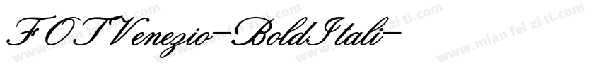 FOTVenezio-BoldItali字体转换