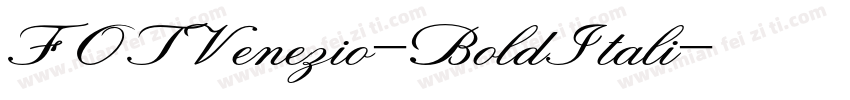 FOTVenezio-BoldItali字体转换
