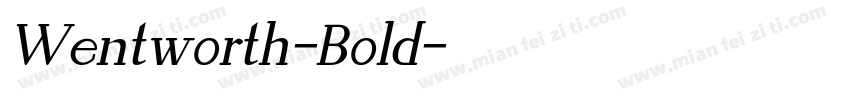 Wentworth-Bold字体转换