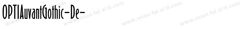 OPTIAuvantGothic-De字体转换
