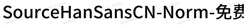 SourceHanSansCN-Norm字体转换