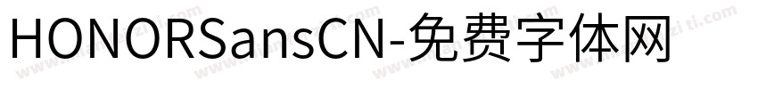 HONORSansCN字体转换