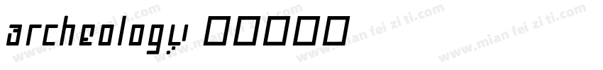 archeology字体转换