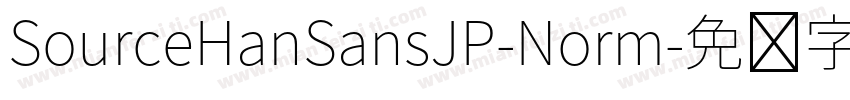 SourceHanSansJP-Norm字体转换