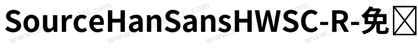 SourceHanSansHWSC-R字体转换