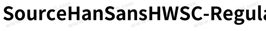 SourceHanSansHWSC-Regular-GBpc-EUC-字体转换