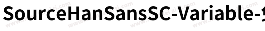 SourceHanSansSC-Variable字体转换