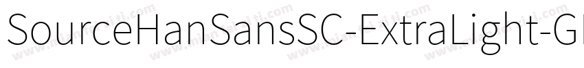 SourceHanSansSC-ExtraLight-GBpc-EUC字体转换