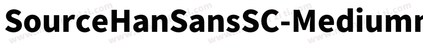 SourceHanSansSC-Mediumm字体转换