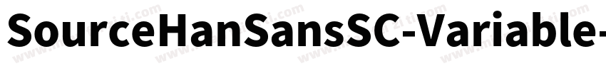 SourceHanSansSC-Variable字体转换