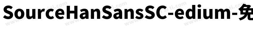 SourceHanSansSC-edium字体转换