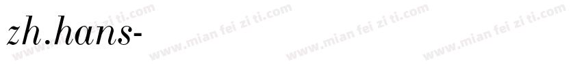 zh.hans字体转换