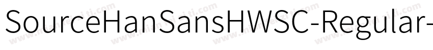 SourceHanSansHWSC-Regular-GBpc-EUC-字体转换