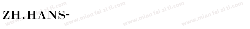 zh.hans字体转换