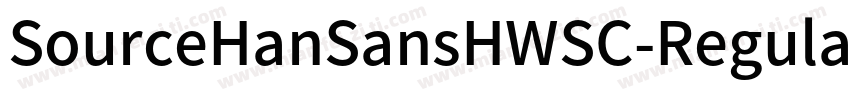 SourceHanSansHWSC-Regular-GBpc-EUC-字体转换