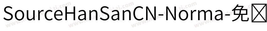 SourceHanSanCN-Norma字体转换