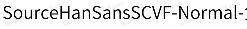 SourceHanSansSCVF-Normal字体转换