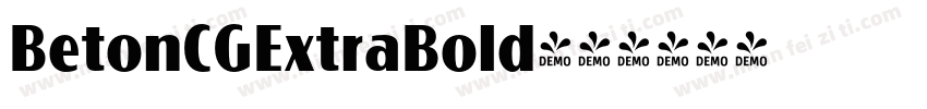 BetonCGExtraBold字体转换