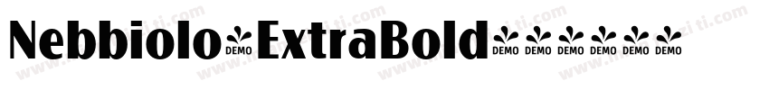 Nebbiolo-ExtraBold字体转换