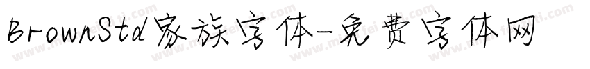 BrownStd家族字体字体转换