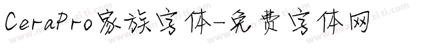 CeraPro家族字体字体转换