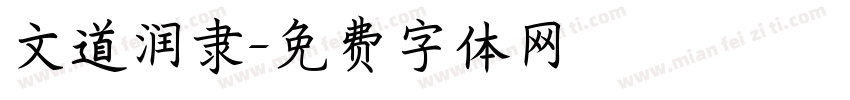 文道润隶字体转换