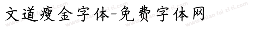 文道瘦金字体字体转换