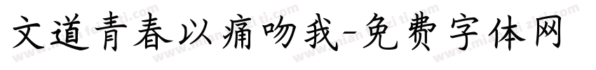 文道青春以痛吻我字体转换